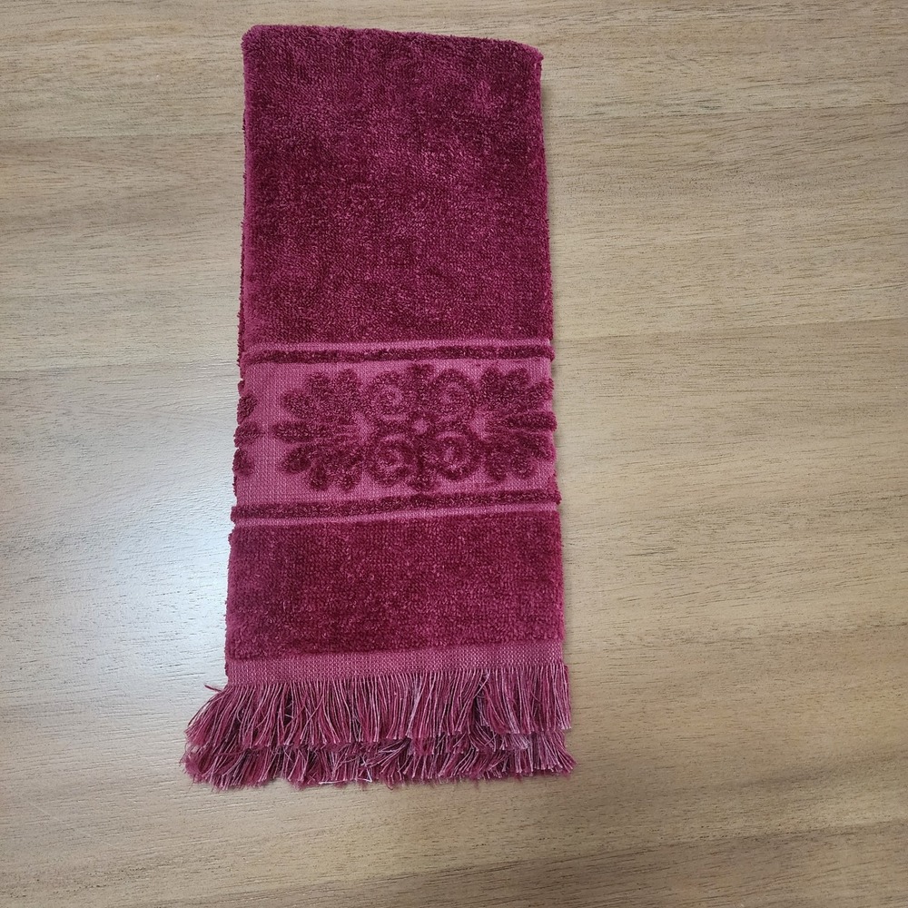 Vintage Maroon Monticello Santa Cruz Cannon Hand Towel